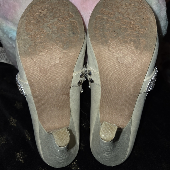 Not Rated Beige Studded Heeled Boots - Picture 6 of 6